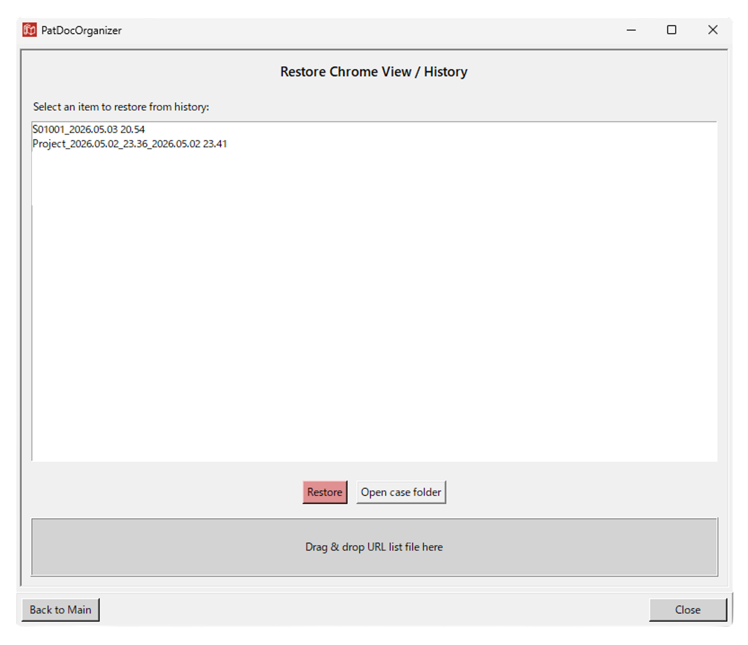 Restore window