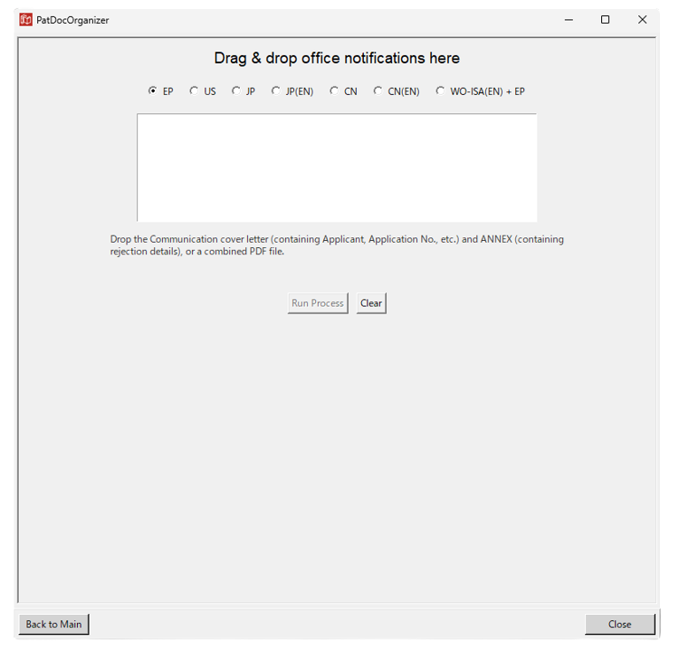 Analysis window