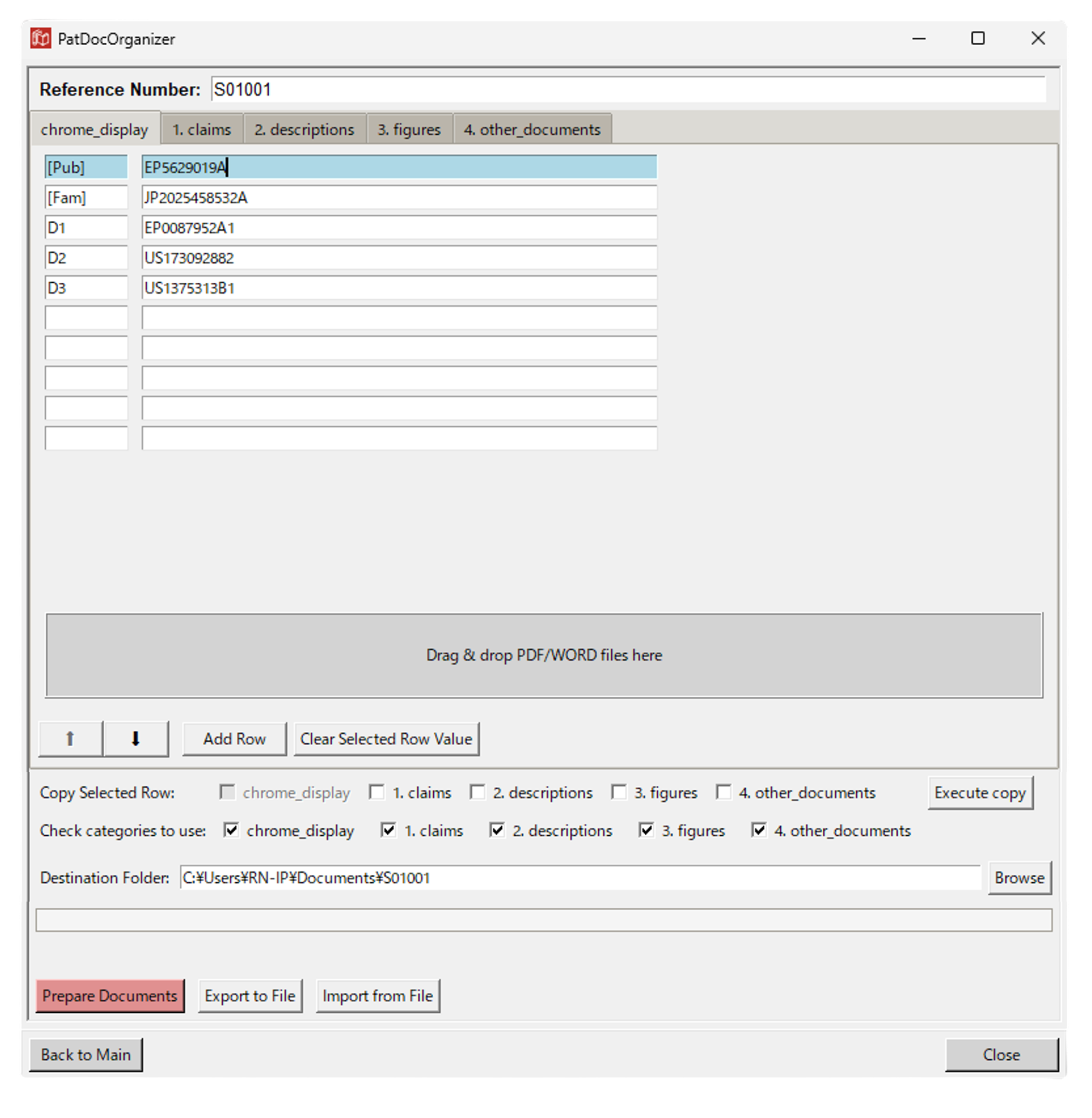 Document list
