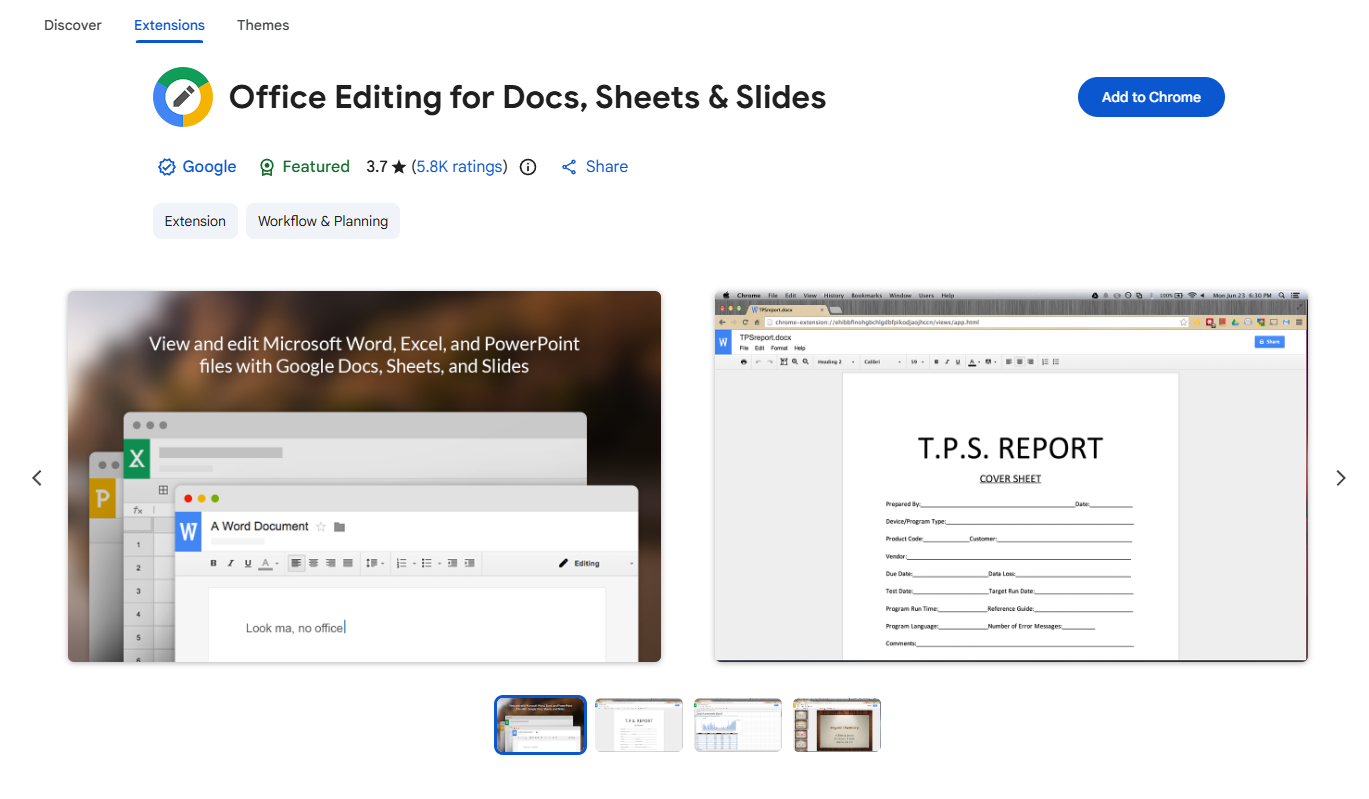Office viewer extension